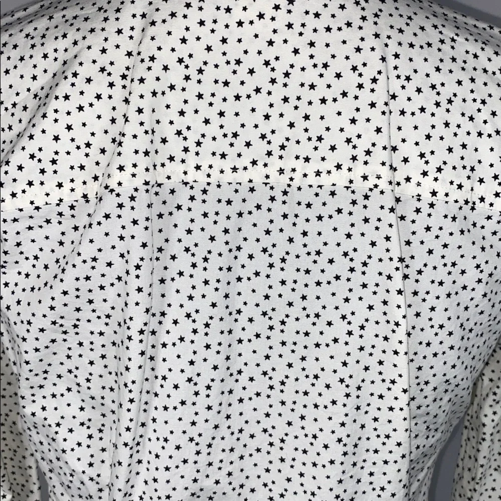 J. Crew Celestial Black White Micro Star Constellation Button Down Shirt XS